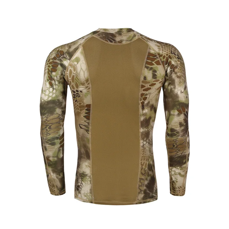 

Outdoor Tactical Camouflage Quick Dry T-shirt Men Soldiers Combat Military Long Sleeve T Shirt O Neck Camo Army Shirt
