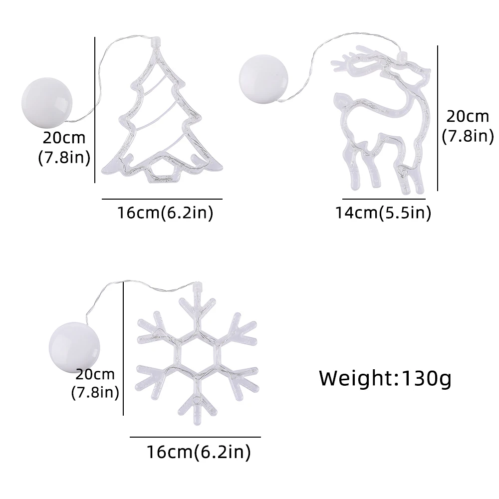 

Christmas LED Bell Suction Cup Light Indoor Decoration Cupule Light Bell Star Angel Snowman Glass Window Suction Cup Light Decor