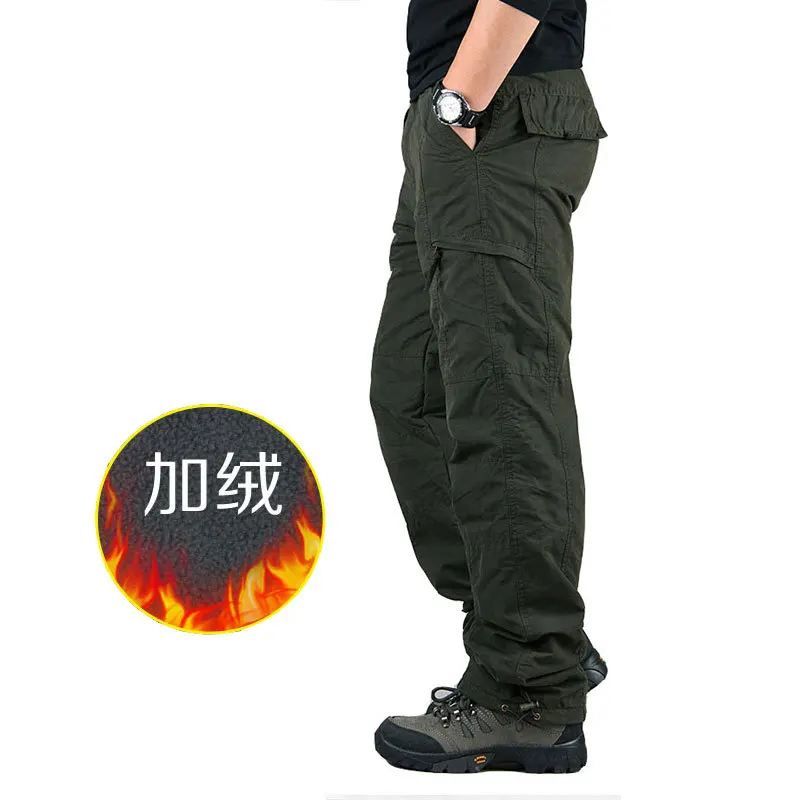 

High Quality Men's Clothing Winter Warm Men's Thick Trousers Double Military Uniform Military Camouflage Tactical Cotton