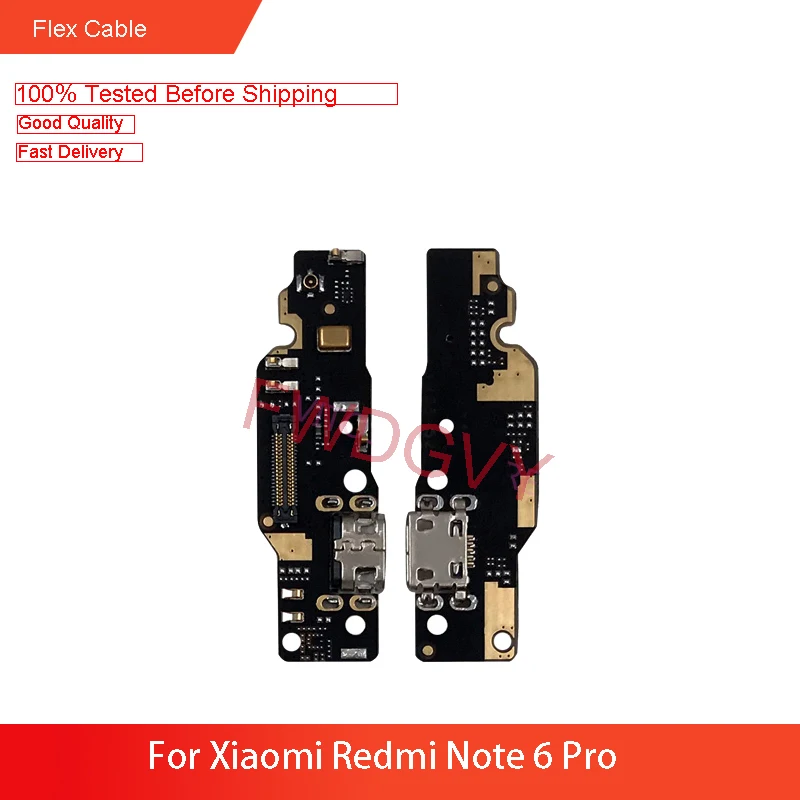 

Замена для Xiaomi Redmi Note 6 Pro USB Зарядное устройство Док-станция для зарядки гибкий кабель Ремонт запасных частей тест QC