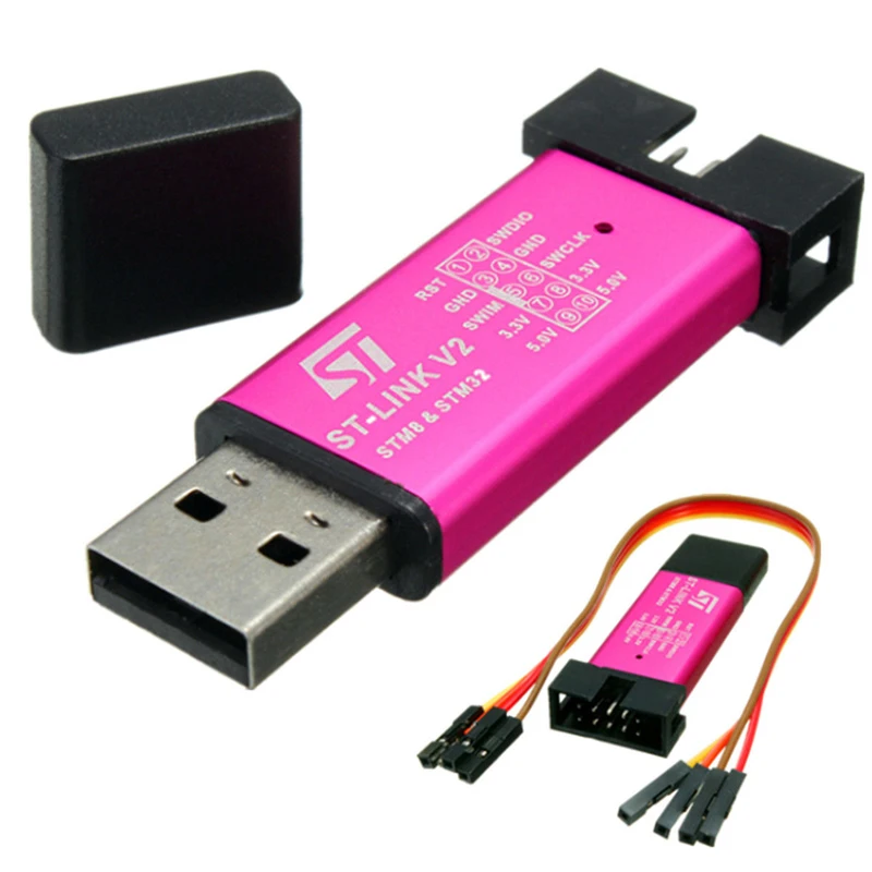 Мини ST-Link V2 Stlink эмулятор загрузчика Программирование STM8 STM32 w/металлический