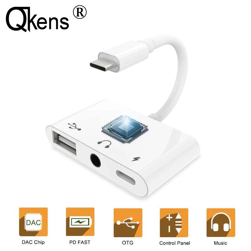 USB 2 0 OTG Аудио зарядный адаптер Тип C до 3 5 мм гарнитура для наушников диск мышь