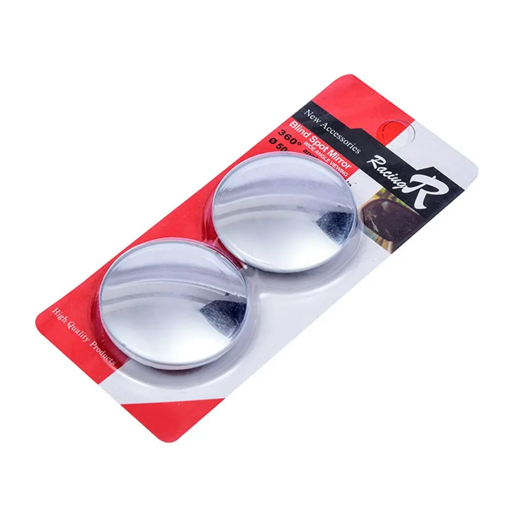 1/2 pcs Automobile Rearview Mirror Auxiliary Vision Blind Zone Mirror Rimless Small Round Mirror Reversing Wide Angle Mirror