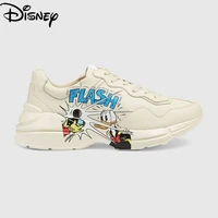 disney ladies 2021 new fashion non slip breathable lace up sneakers simple cartoon casual shoes