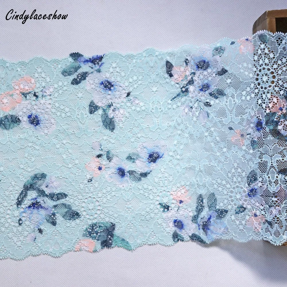 2 ярда 20 см широкая вышитая эластичная кружевная отделка для DIY аксессуары одежды