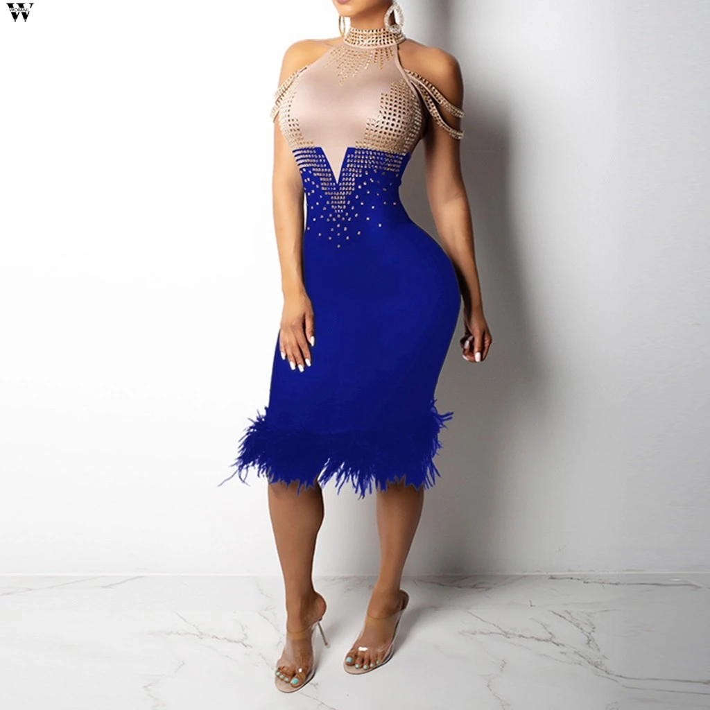 Зимнее женское платье для вечерние НКИ клуба ночного облегающее сексуальное с