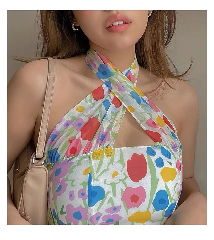 

Женские топы, стильная футболка в стиле прерий, дизайнерская футболка без рукавов с перекрестным воротником-хомутом и топы, новинка 2021, летн...