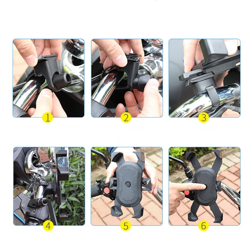 

Bike Mobile Phone Holder Motorcycle Bicycle Handlebar Cellphone Mount Stand Motorbike Bracket for 4.5 to 7 inch Smartphone