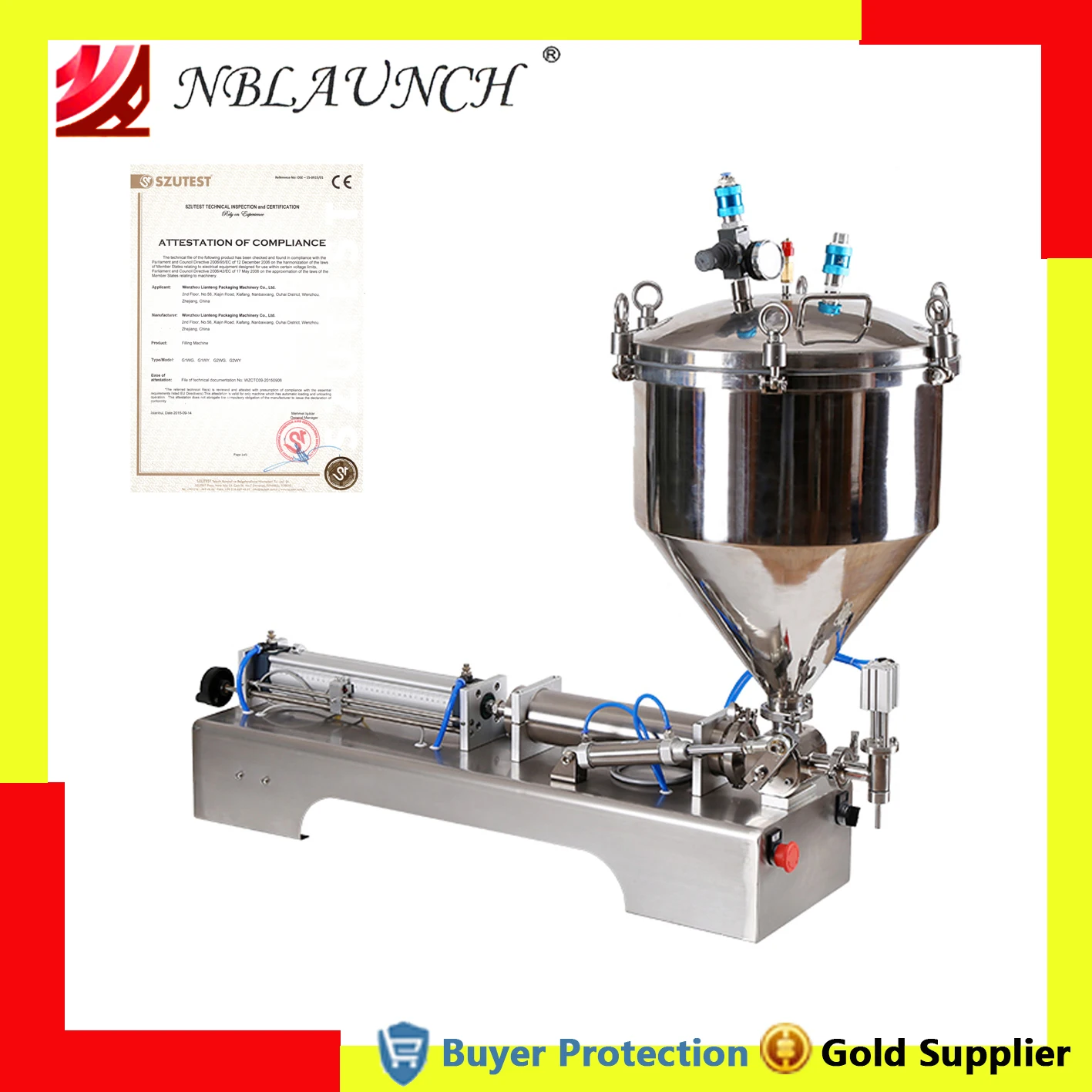 

Машина для наполнения пастой, наполнитель для арахисового масла, воздушный компрессор, бункер высокого давления, материал высокой вязкости...