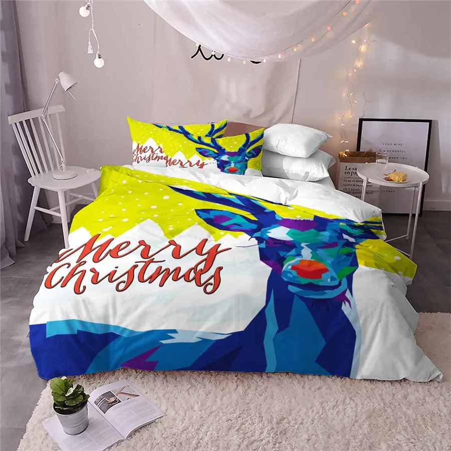 HELENGILI 3D Постельное белье с рождественским принтом постельное Bedcloth Наволочка на