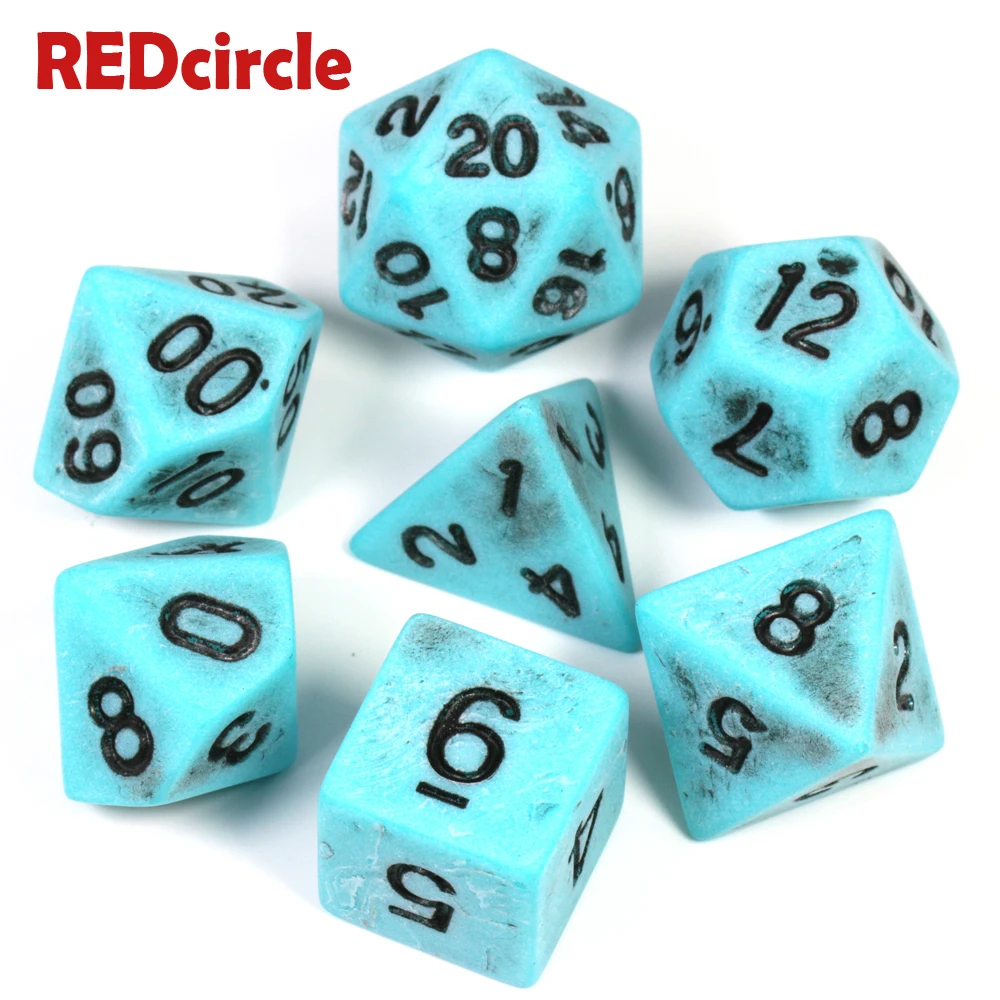 7 шт./компл. многогранные игральные кости с сумкой игры TRPG для на доску под глаза DnD