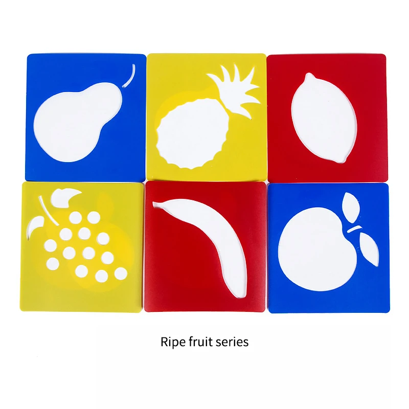 6 шт. детские пластиковые трафареты для рисования|Юный художник| |