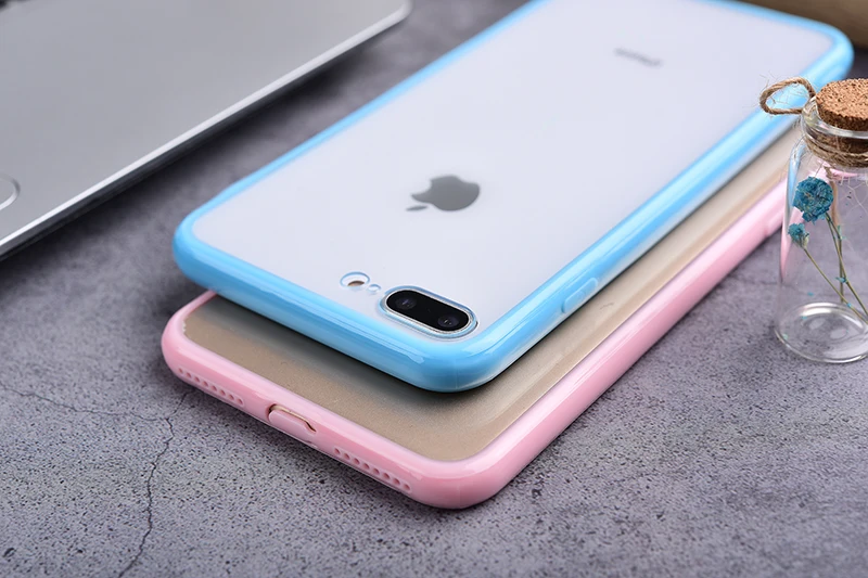 Роскошный прозрачный жесткий акриловый чехол накладка из мягкого ТПУ для Apple iPhone