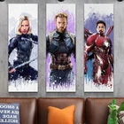 Декоративные постеры Марвел, супергерои, Железный человек, Человек-паук, настенная живопись, картина для гостиной, Декор для дома, подвесная картина