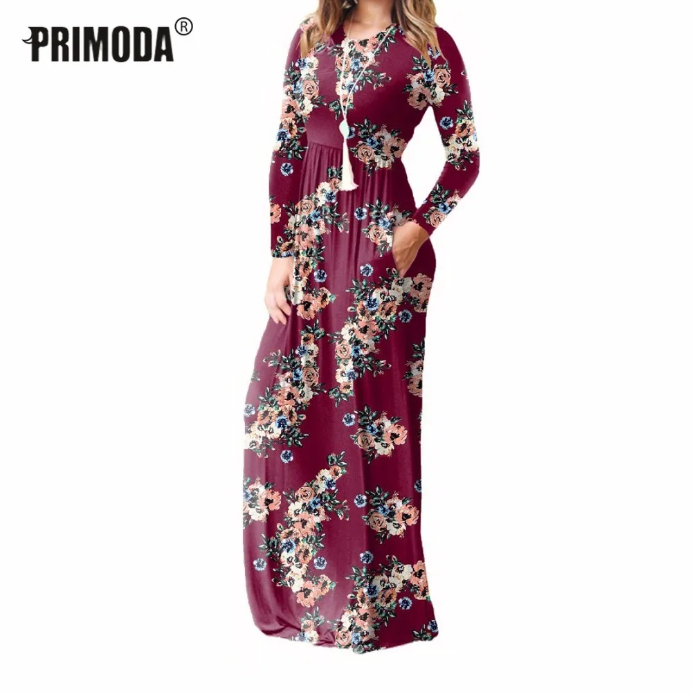 Женское длинное платье макси с принтом 7 цветов|Женские платья| |