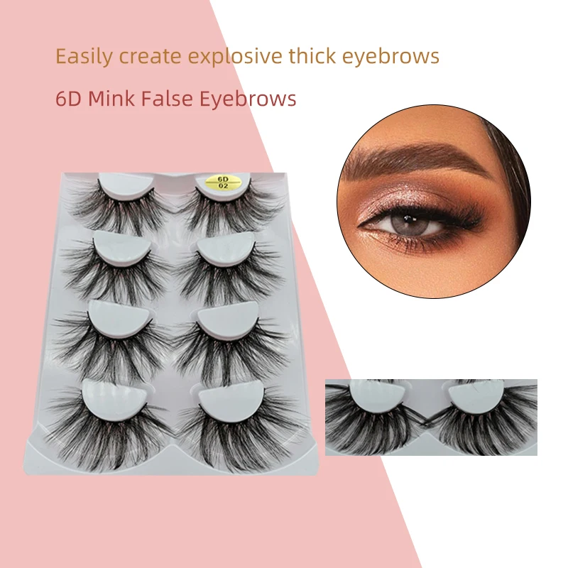 Натуральные Объемные Накладные ресницы 6D супер мягкие трехмерные многослойные