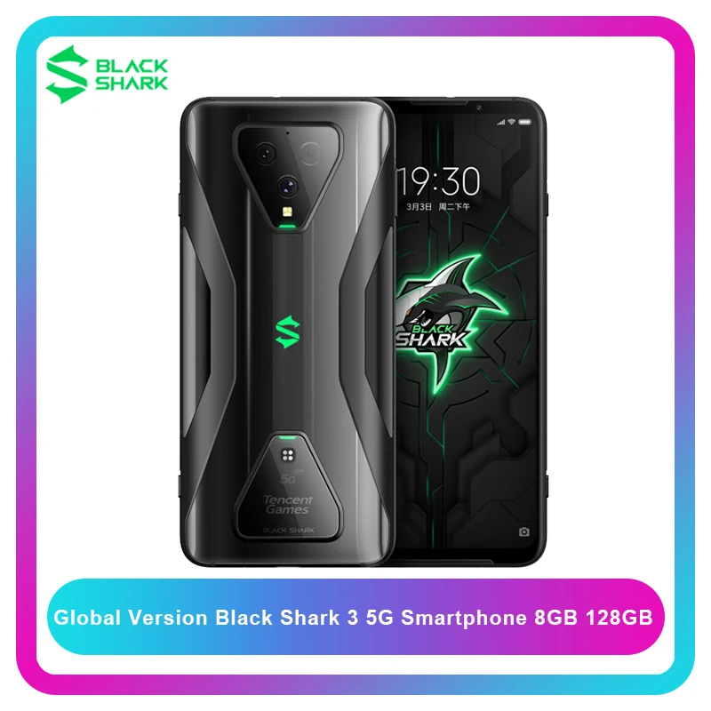 Xiaomi Black Shark 3 Глобальная версия 5G Телефон 8 Гб RAM 128 ROM Snapdragon 865 OTA Upgrade 64 MP Игровой