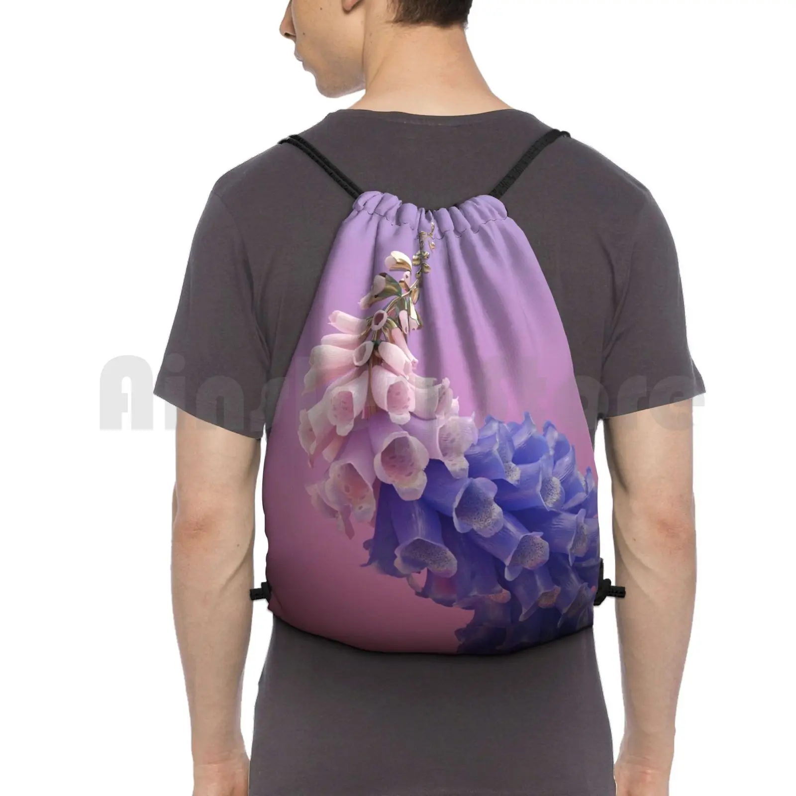 

Flume Skin Flower Backpack Drawstring Bag Riding Climbing Gym Bag Mura Masa Crooked Colours Vampire Weekend Tash Sultana