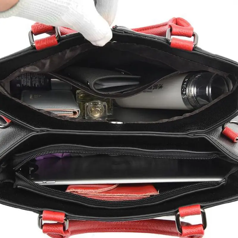 

2021Letter Printing Luxury Women Designer Handbags Large Capacity Tote Bag High Quality PU Leather Shoulder Crossbody Bag Black