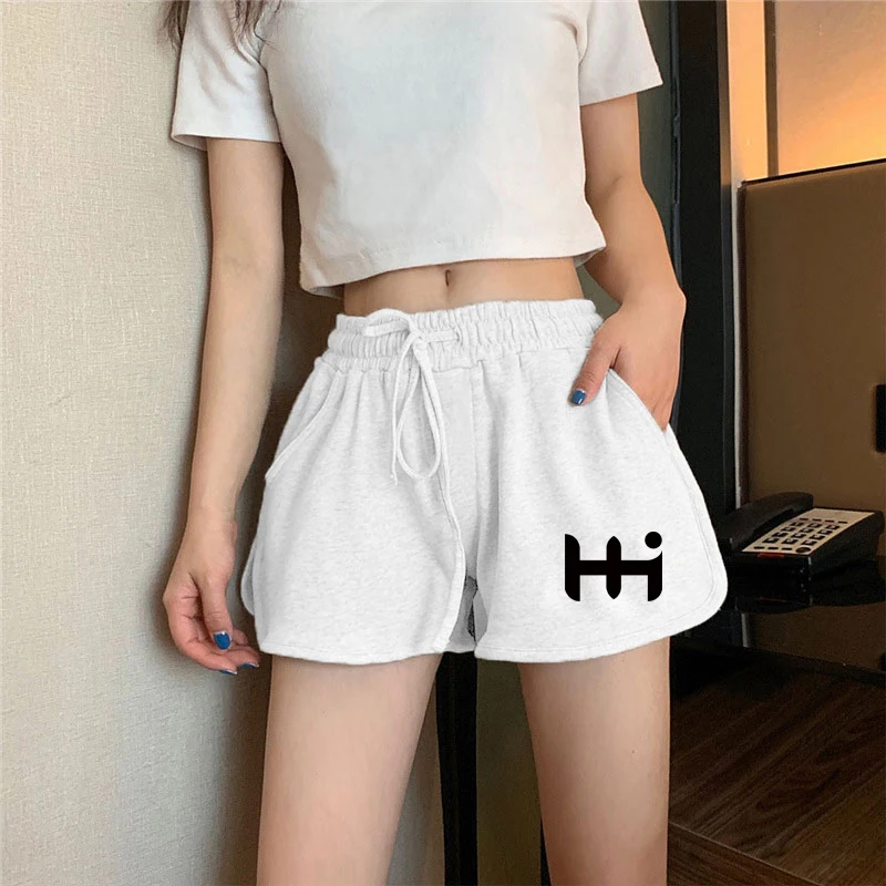 

Korean Version 2021 Summer Women Sell Like Hot Cakes High Waist Sweatshorts Couples Pure Cotton Casual Large Size Beach Shorts
