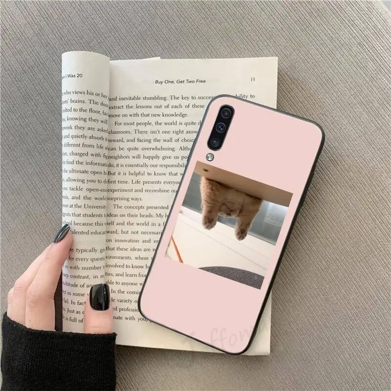

Literary cat interesting Cute animal Phone Case For Samsung galaxy S 9 10 20 A 10 21 30 31 40 50 51 71 s note 20 j 4 2018 plus