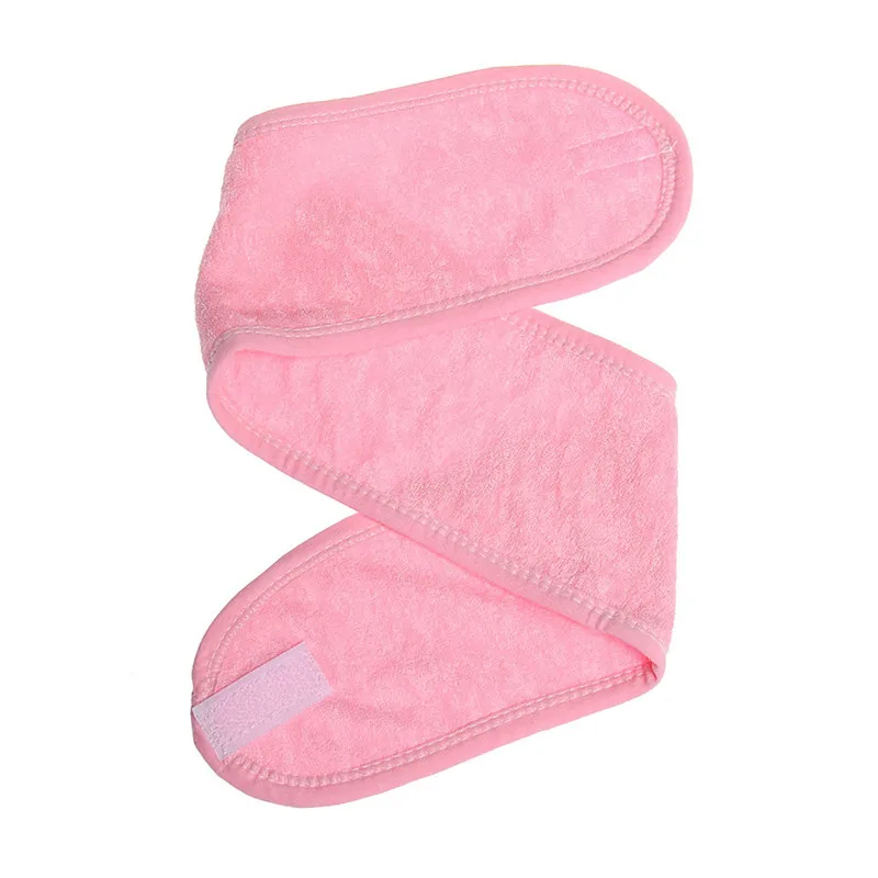 Pink Женская повязка на голову, головной убор, повязка на голову для беременных, Послеродовая повязка на голову, спа, Ванна, Душ, макияж, мытье лица, косметическая повязка на голову 5 - Цвет: Pink