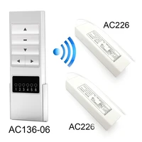 universal 433 mhz remote control 6ch rf wireless switch ac226 receiver for blinds automated curtains work with broadlink rm4 pro