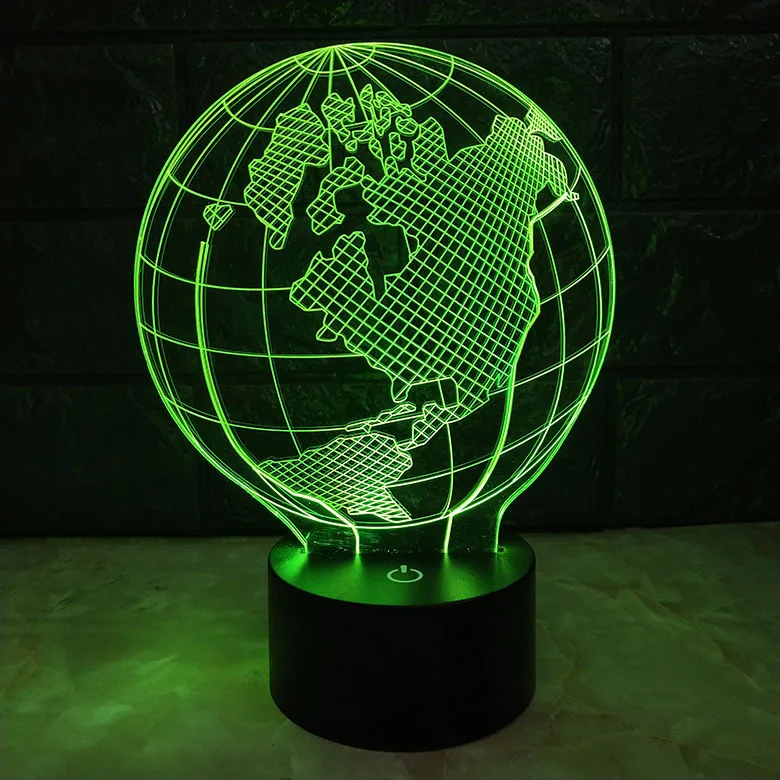 

Multicolor Globe Shaped 3D Nigh Light Home Decorative LED USB Table Desk Lamp Children Gifts Home Party Decor