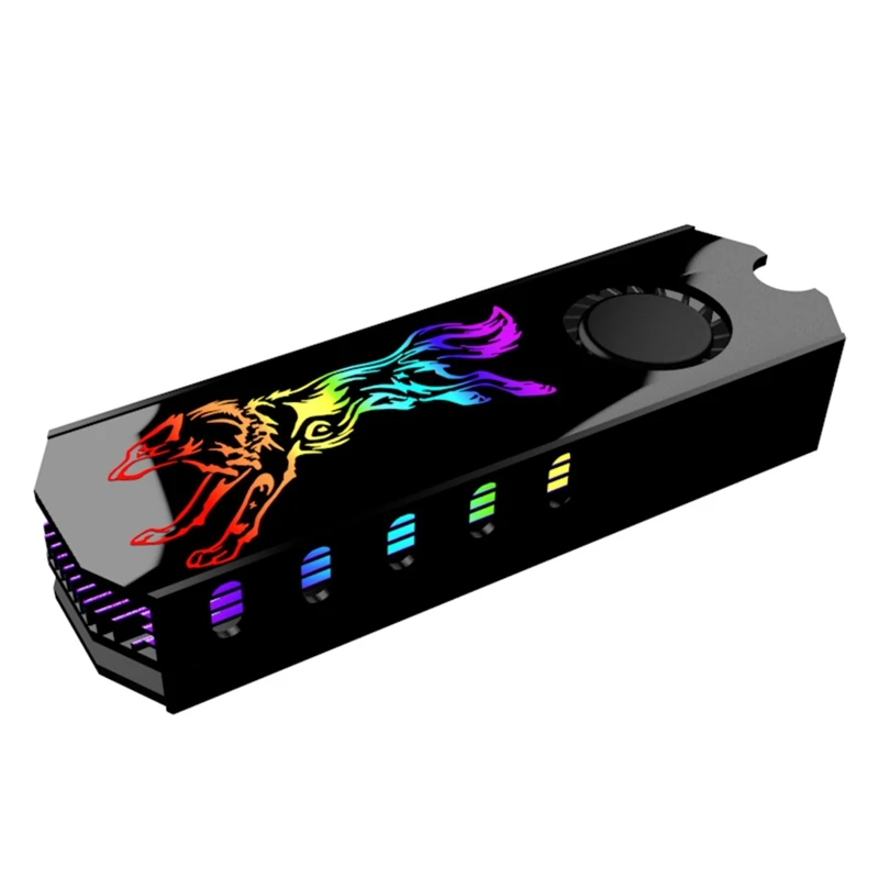 

Радиатор M2 SSD Cooler Vest 5V ARGB M.2 2280, радиатор для жесткого диска, охлаждающий вентилятор, термопрокладка