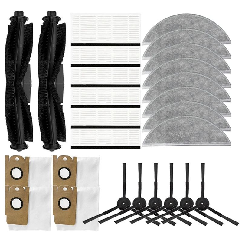 

26Pcs Dust Bag Mop Cloth Side Brush Main Brush HEPA Filters Accessories for Lydsto R1 Robot Vacuum Cleaner Spare Parts