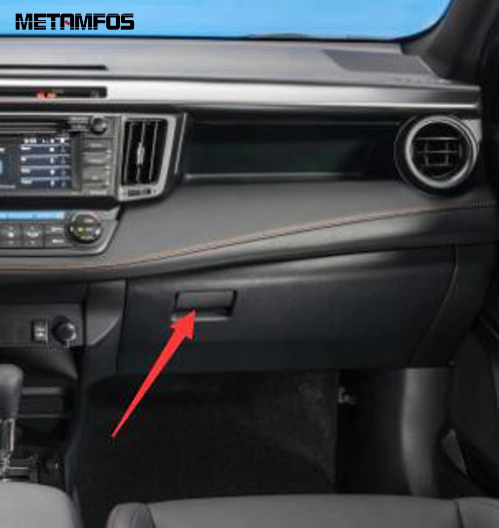 For Toyota Rav4 Rav 4 2016 2017 Matte Storage Box Glove Case Locker Handle Cover Trim Molding Interior Accessories Car Styling