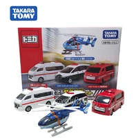 takara tomy tomica rescue emergency vehicle set police engineering alloy diecast metal car model vehicle toys gifts collections