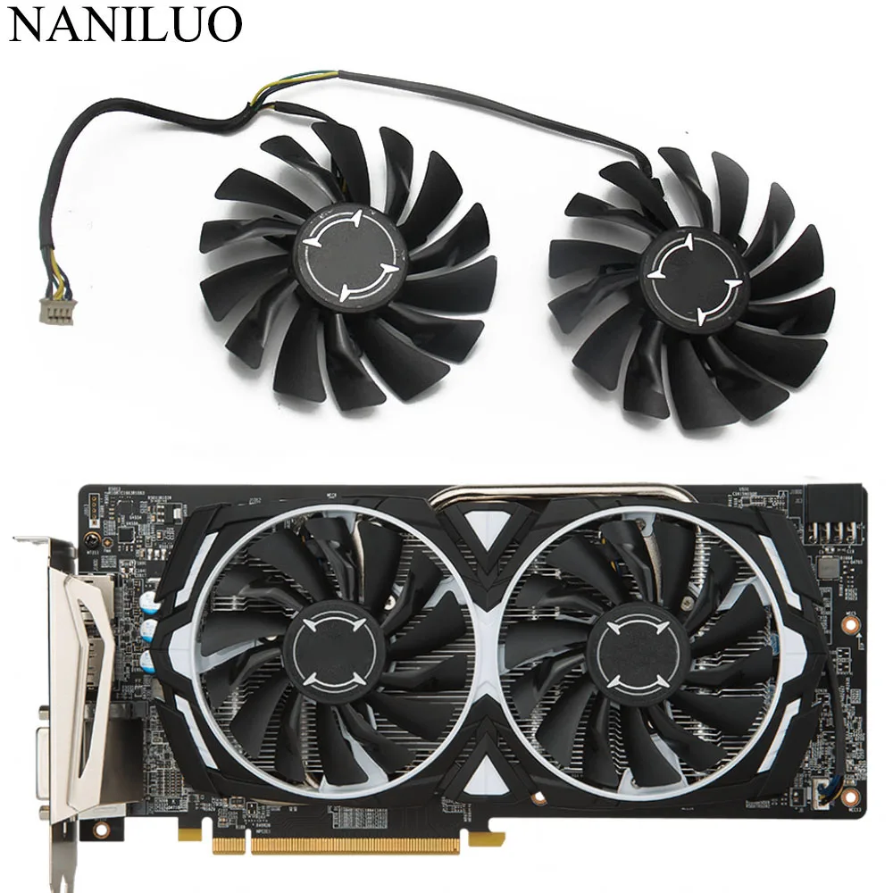 2 шт./лот 4PIN PLD09210S12HH RX 470/480/570/580 охлаждающий вентилятор для AMD Материнская плата MSI RX470 RX480 RX570 RX580 Броня вентилятор видеокарты