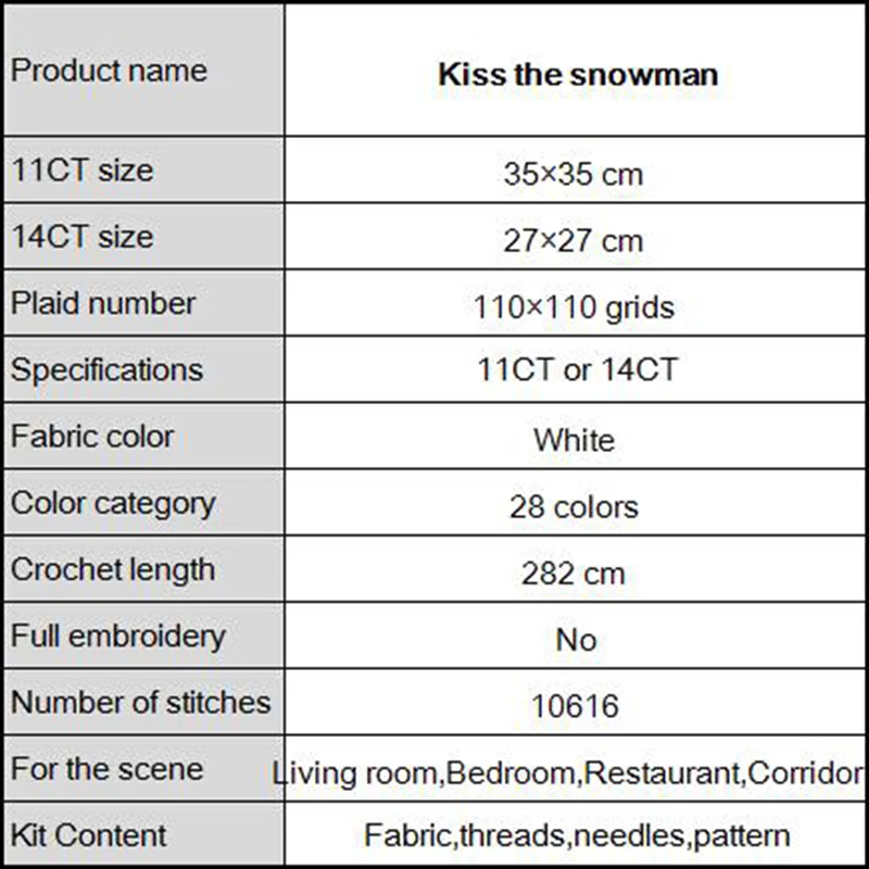 Украшения для дома и Kiss The Snowman ручная работа DMC вышивка крестиком счетный узор на