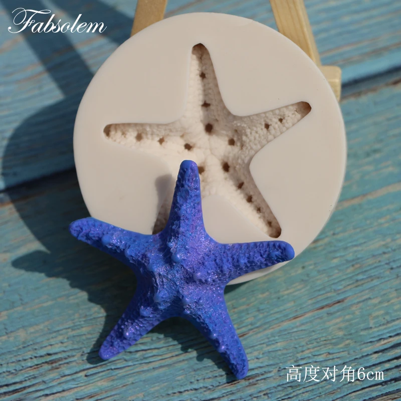 

White food silicone starfish fondant cake decoration chocolate mould