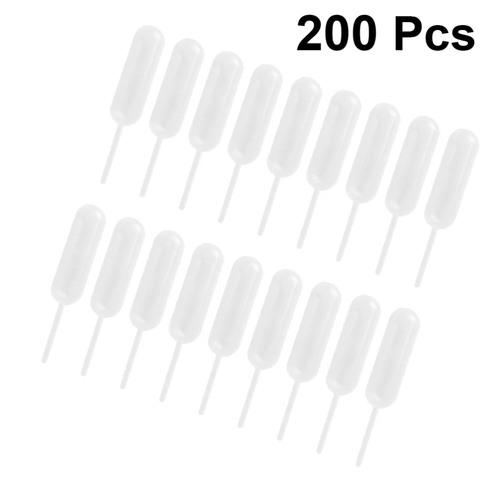 

200 Pcs 4ML Disposable Straw Cake Ice Cream Injection Transparent Pipette Dropper Baking Supplies Cake Decoration