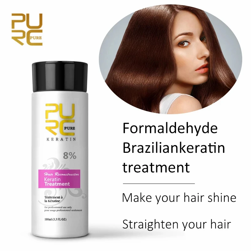

PURC бразильские кератиновые волосы лечение выпрямление разглаживание ремонт уход за кожей головы вьющиеся волосы продукты шампунь кондиционер 100 мл