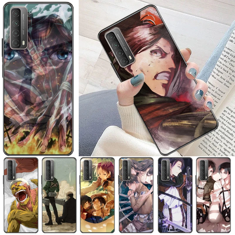 

Attack On Titan Mikasa Ackerman Eren Jager Armin Arlert Levi Phone Case For Huawei P Smart Z 2019 2021 Cases Funda Back Cover