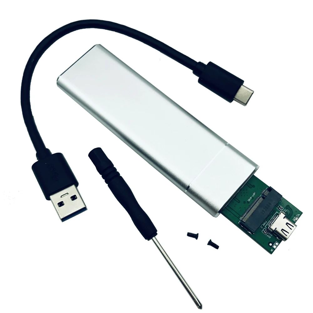 USB 3.1 to M.2 NVME PCIe SSD Enclosure M-Key Type C Adapter Case For nvme USB3.1 NGFF SATA case box NEW | Компьютеры и офис