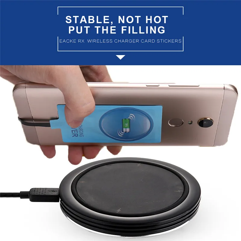 qi wireless charging receiver for iphone 7 6s plus 5s micro usb type c universal fast wireless charger for samsung huawei xiaomi free global shipping