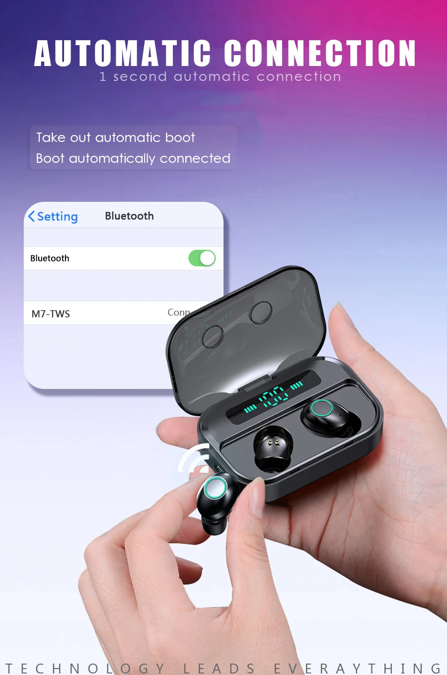 M7 TWS Bluetooth наушники 8D бас объемная гарнитура IPX7 водонепроницаемый шумоподавление Гарнитура спортивные наушники беспроводные наушники