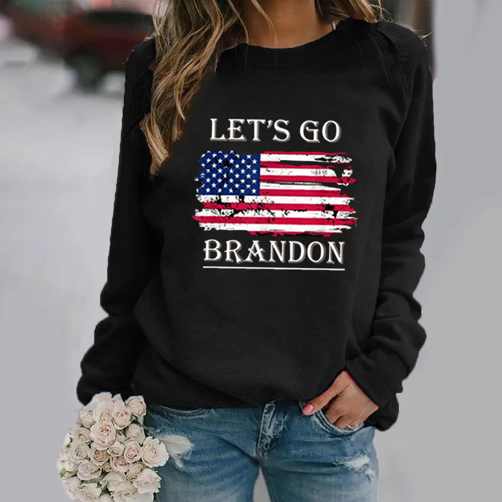 

Свитшоты от модного бренда Let-Go, 3D флаг США, свитшот с графическим принтом букв, женская уличная одежда, модные пуловеры в стиле хип-хоп
