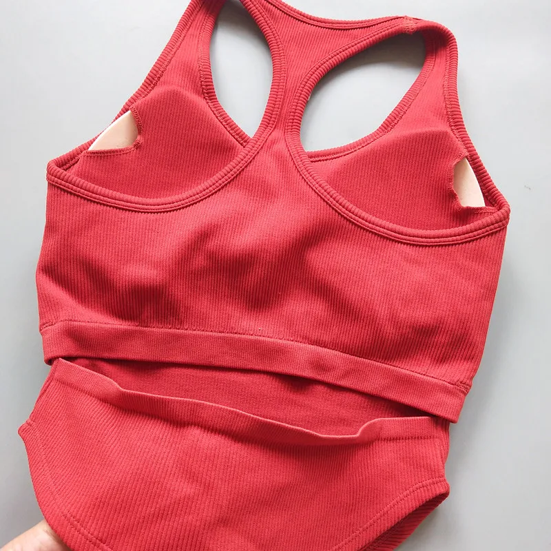 Для женщин красивый бюстгальтер Бесшовные дышащие Спорт йога на улице бег Фитнес