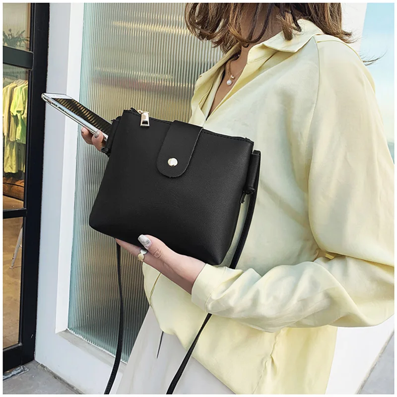 

Women's bag phone bag simple mini small handbags Korean PU Leather Shoulder Bag high quality messenger bag Female Crossbody Bags
