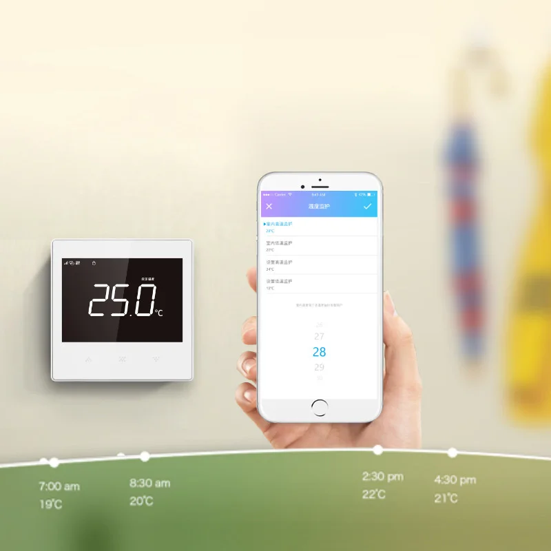 Настенный подогрев пола контроль температуры Wi Fi|Электрические нагреватели| |