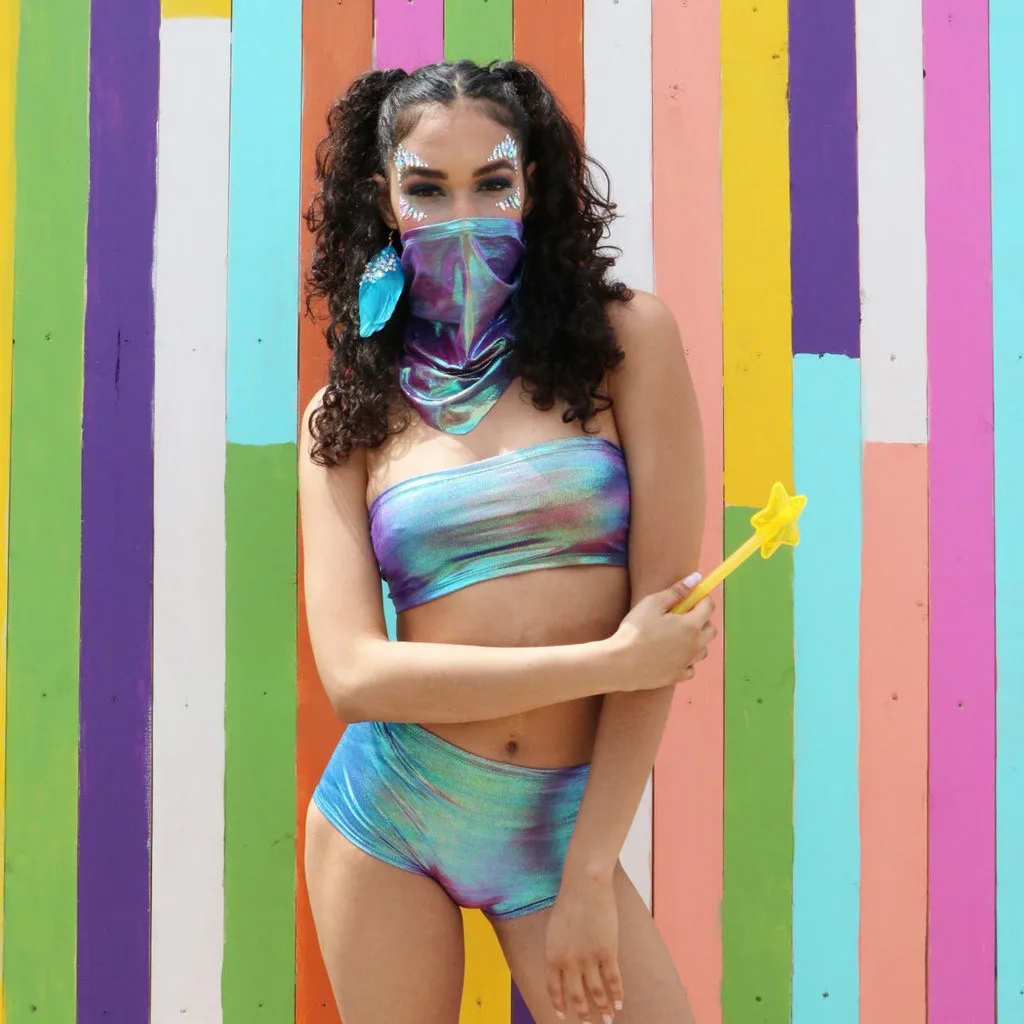 Купальник бикини в Радужном стиле с высокой талией|Комплект танкини| |