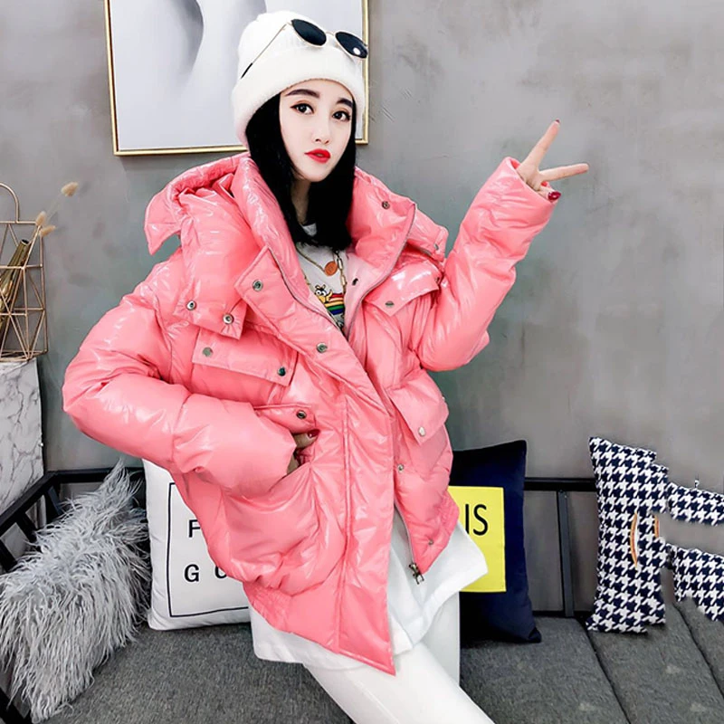 Женская короткая пуховая куртка Повседневная Толстая ветрозащитная