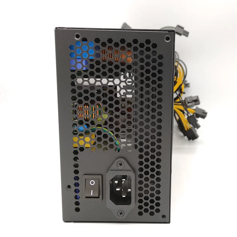 1600w Питание для 6 GPU эфириума Шахтер Bitcoin шахтеров Поддержка видеокарта RX470 RX480 RX570