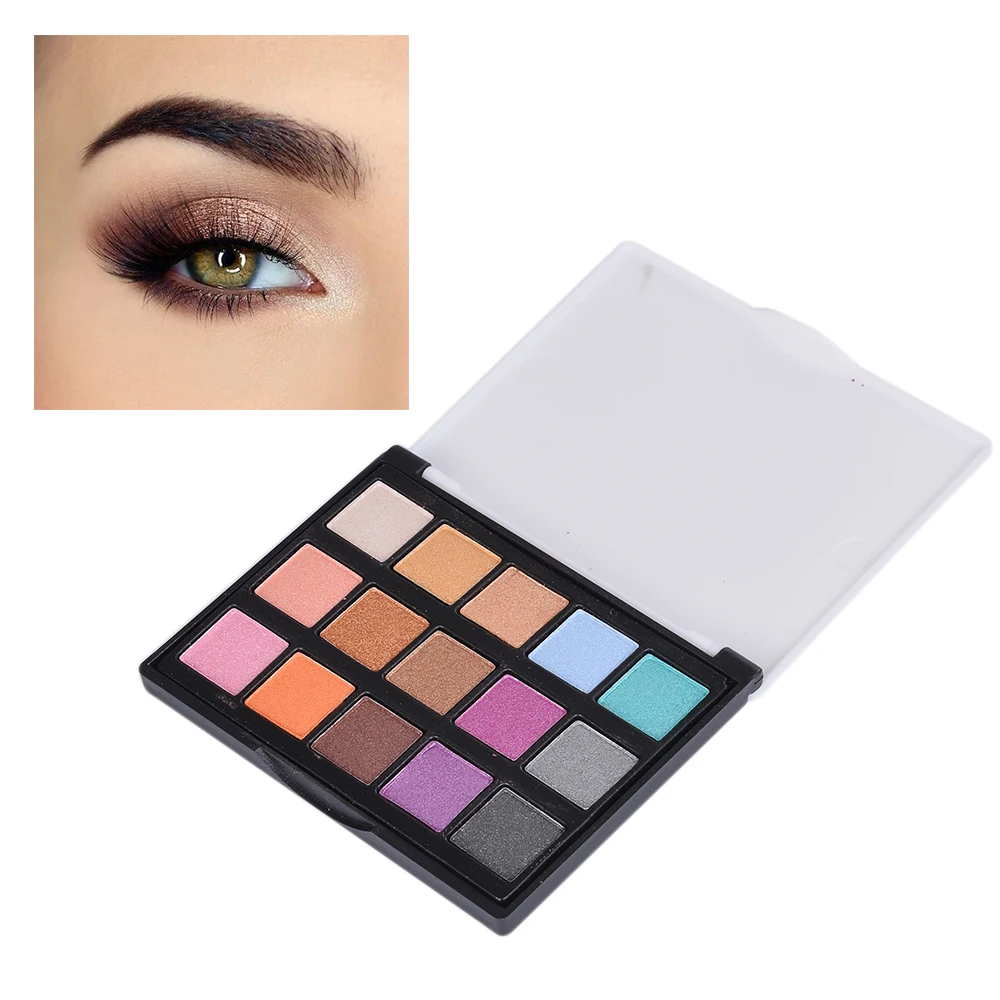 Manooby 15 Colors/SET Professional Women Eye Shadow Makeup Cosmetic Powder Waterproof Long Lasting Smoky Eyeshadow Palette |