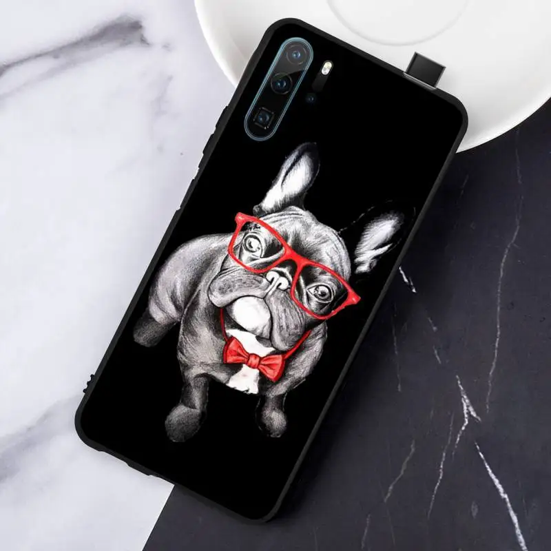 

French Bulldog Cute Funny pattern Phone Case For Huawei honor Mate P 10 20 30 40 i 9 8 pro x Lite smart 2019 nova 5t
